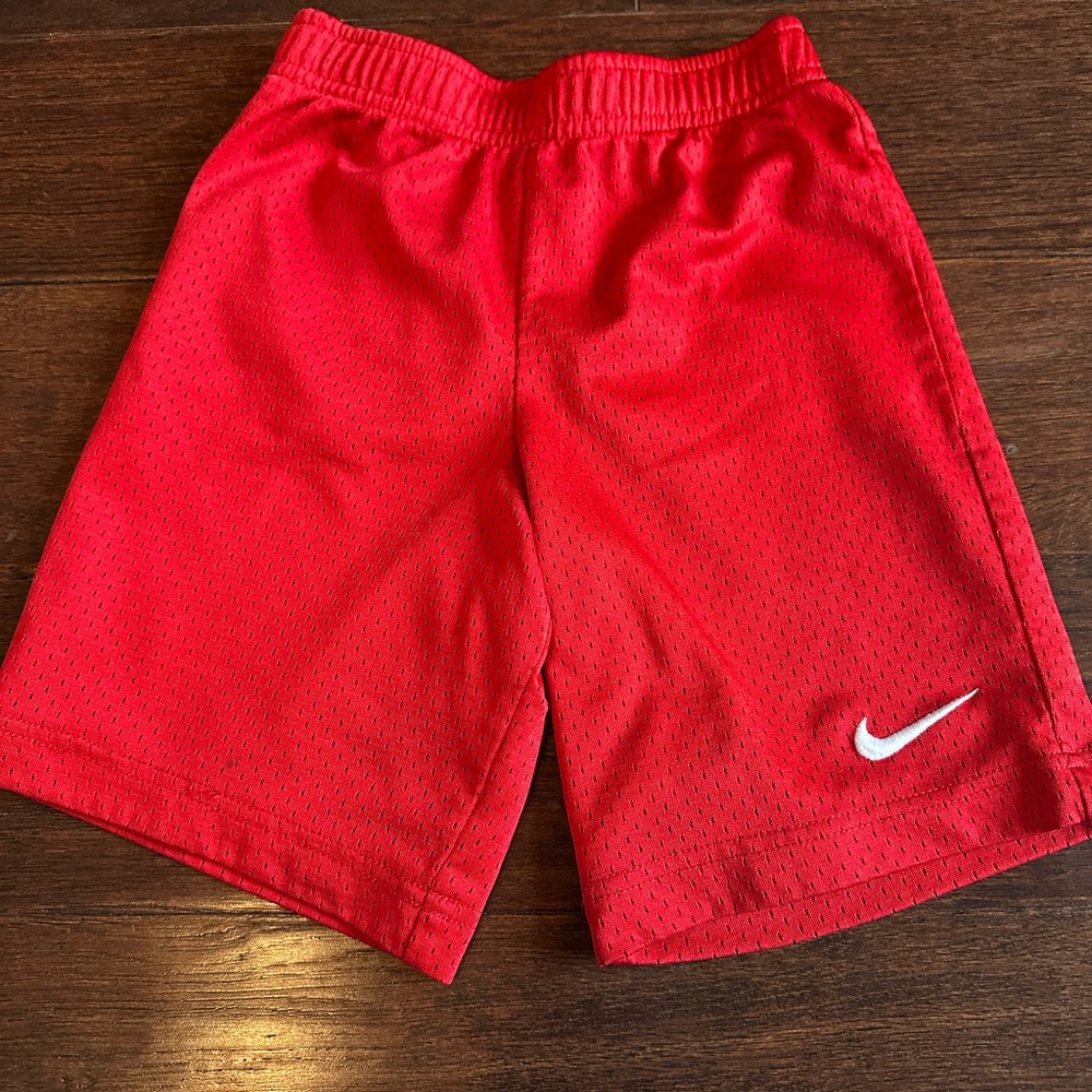 Nike Kids Red Athletic Shorts,Sz 6-7